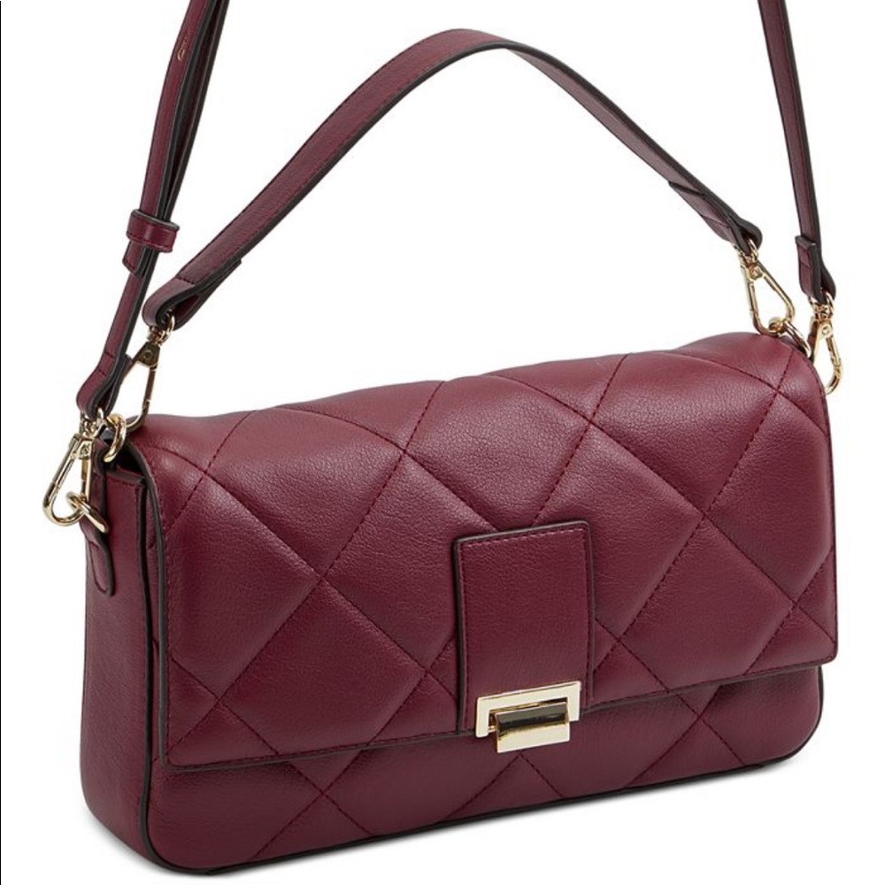 INC Edenne Stud Quilted Leather Handbag